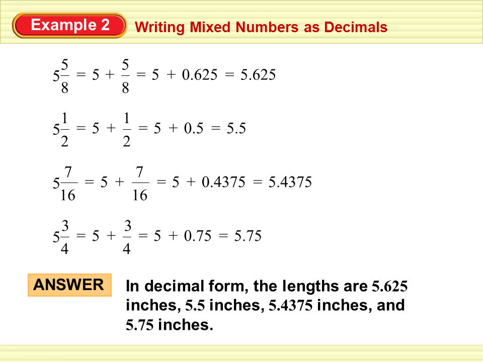 How do you write 5% as a decimal?